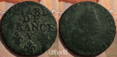Франция 1 лиард 1719-1723 года V, KM# 450, 272s-054 ♛