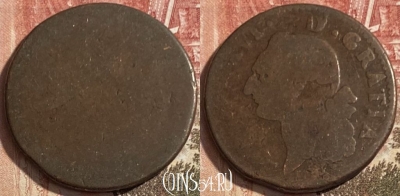 Франция 1 соль 1777-1791 г., KM# 578, 085s-128 ♛