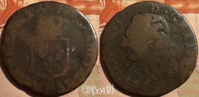 Франция 1/2 соль 1777-1791 года, KM# 586, 397s-077