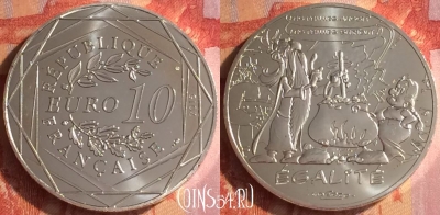 Франция 10 евро 2015 года Ag, KM# 2269, 500o-027