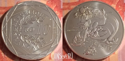 Франция 10 евро 2015 года Ag, KM# 2274, 500o-021
