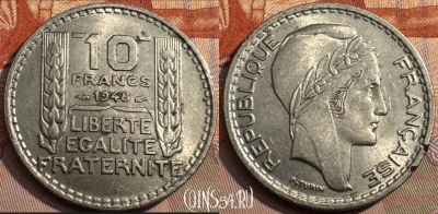 Франция 10 франков 1948 года, KM# 909, 342s-127