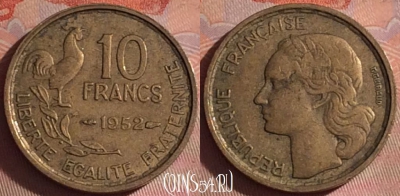 Франция 10 франков 1952 года, KM# 915, 054i-143