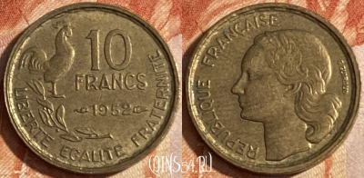 Франция 10 франков 1952 года, KM# 915, 161r-037 ♛