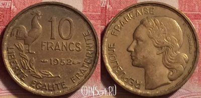 Франция 10 франков 1952 года, KM# 915, 221j-102