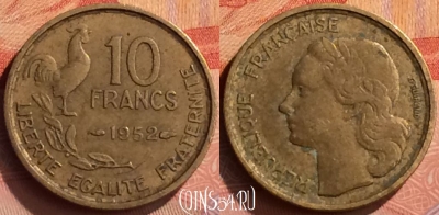 Франция 10 франков 1952 года, KM# 915, 253n-032