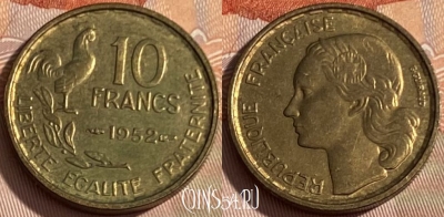 Франция 10 франков 1952 года, KM# 915, 292q-063