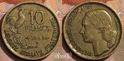 Франция 10 франков 1952 B, KM# 915, 311s-057 ♛