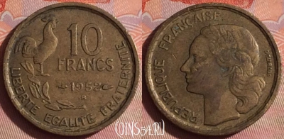 Франция 10 франков 1952 года B, KM# 915, 044i-124