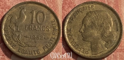 Франция 10 франков 1952 B, KM# 915, 232q-016