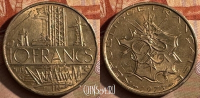 Франция 10 франков 1975 года, KM# 940, 430s-062