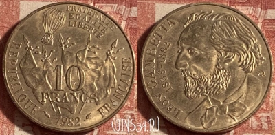 Франция 10 франков 1982 года, KM# 950, 246p-136 ♛