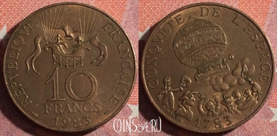 Франция 10 франков 1983 года, KM# 952, 348-011