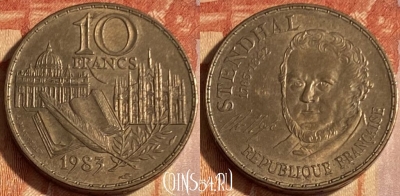 Франция 10 франков 1983 года, KM# 953, 463q-098 ♛