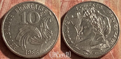 Франция 10 франков 1986 года, KM# 959, 108p-082 ♛