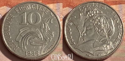 Франция 10 франков 1986 года, KM# 959, 347p-072 ♛