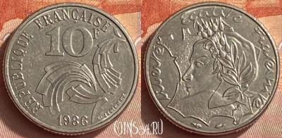 Франция 10 франков 1986 года, KM# 959, 418o-098 ♛