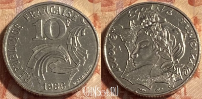 Франция 10 франков 1986 года, KM# 959, 498р-049 ♛