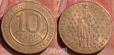 Франция 10 франков 1987 года, KM# 961d, 182l-116