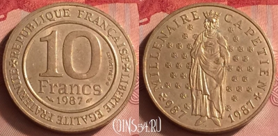 Франция 10 франков 1987 года, KM# 961d, 332o-094