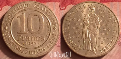 Франция 10 франков 1987 года, KM# 961d, 333o-012