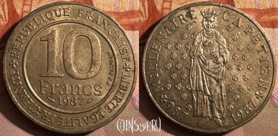 Франция 10 франков 1987 года, KM# 961d, 374s-018 ♛