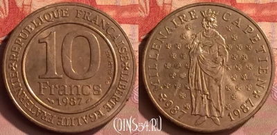 Франция 10 франков 1987 года, KM# 961d, 396o-067 ♛