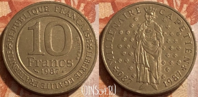 Франция 10 франков 1987 года, KM# 961d, 493р-059 ♛