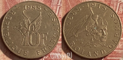 Франция 10 франков 1988 года, KM# 965, 078q-106 ♛