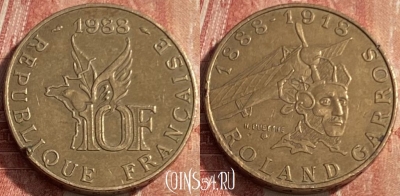 Франция 10 франков 1988 года, KM# 965, 235q-104 ♛