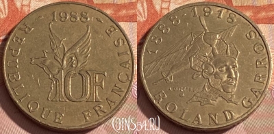 Франция 10 франков 1988 года, KM# 965, 305r-005