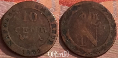 Франция 10 сантимов 1808 года, KM# 676, 267o-128