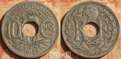 Франция 10 сантимов 1923 года, KM# 866a, 449o-082 ♛
