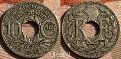 Франция 10 сантимов 1925 года, KM# 866a, 255s-116 ♛