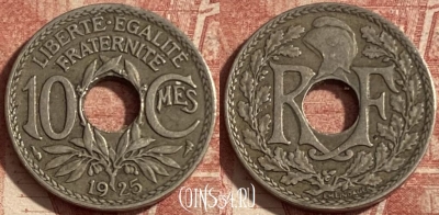 Франция 10 сантимов 1925 года, KM# 866a, 286p-104 ♛
