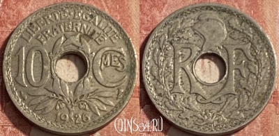 Франция 10 сантимов 1926 года, KM# 866a, 229q-124 ♛