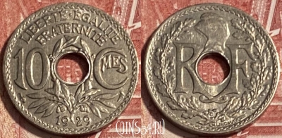 Франция 10 сантимов 1929 года, KM# 866a, 071s-133 ♛
