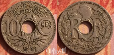 Франция 10 сантимов 1929 года, KM# 866a, 436o-098