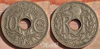 Франция 10 сантимов 1931 года, KM# 866a, 397p-137 ♛