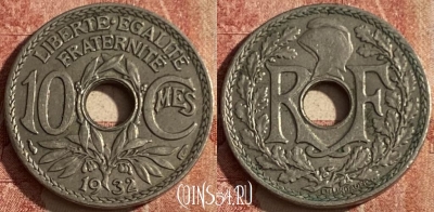 Франция 10 сантимов 1932 года, KM# 866a, 048p-138 ♛