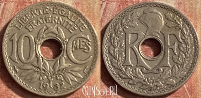 Франция 10 сантимов 1932 года, KM# 866a, 143p-005