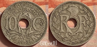 Франция 10 сантимов 1932 года, KM# 866a, 416o-062