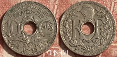 Франция 10 сантимов 1935 года, KM# 866a, 286p-101 ♛
