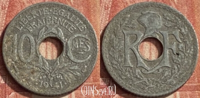 Франция 10 сантимов 1941 года, KM# 895, 087p-022