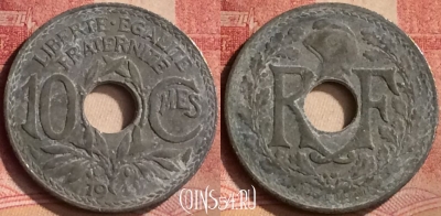 Франция 10 сантимов 1941 года, KM# 895, 141m-143