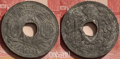 Франция 10 сантимов 1941 года, KM# 895, 143l-112