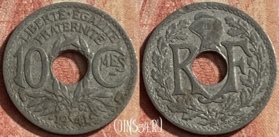 Франция 10 сантимов 1941 года, KM# 895, 148p-049