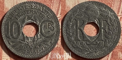 Франция 10 сантимов 1941 года, KM# 895, 251p-112 ♛