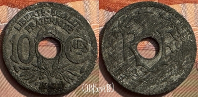 Франция 10 сантимов 1941 года, KM# 895, 258s-013