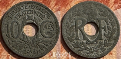 Франция 10 сантимов 1941 года, KM# 895, 281s-071